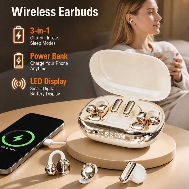 Phone Accessories Amazon - سماعة أذن لاسلكية جديدة 3 في
